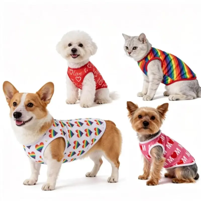 Cute Summer Dog Poodle Cat Vest, Puppy Clothes, Outfits, Soft and Breathable, Easy to Wear, Comfortable Pet Clothing, Ideal for Warm Weather