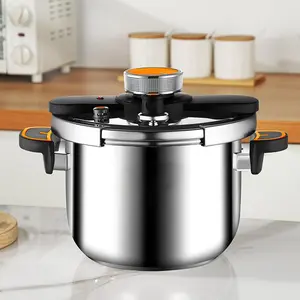 Stainless Steel Pressure Cooker, Improved Pressure Cooker, 1 Count Induction Pressure Cooker with Secure Locking System, Kitchen Cookware for Home Use, Pressurecooker