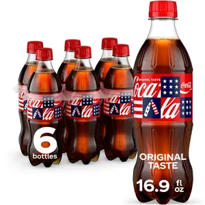 Coca-Cola Soda Soft Drinks, 16.9 fl oz Bottles, 6 Pack - Classic Cola Soft Drink Pack