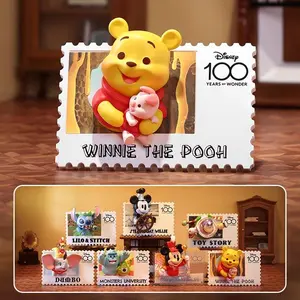 Disney Retro Stamp Series Blind Box Collectible Figurine Vintage-Inspired Design, Limited Edition, Unique Disney Character, Ideal for Display or Collecting