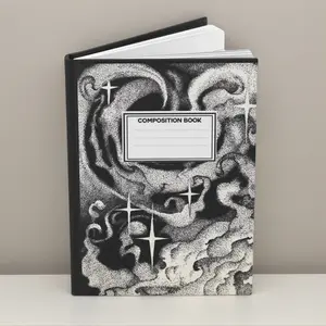 Stippled Swirl Stars Composition Notebook Journal