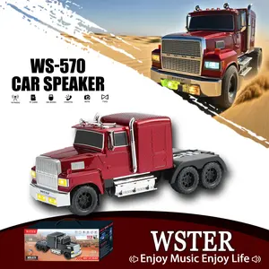 WSTER WS-570 Big Truck Model Bluetooth Speaker, Support USB, TF Card, AUX and FM Stereo, TWS Speaker. Suitable for indoor and outdoor, party, Father's Day, Gift Recommendations for Christmas TikTokShopBlackFriday