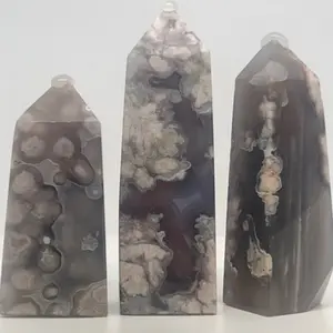 Black with Blue Flower Agate