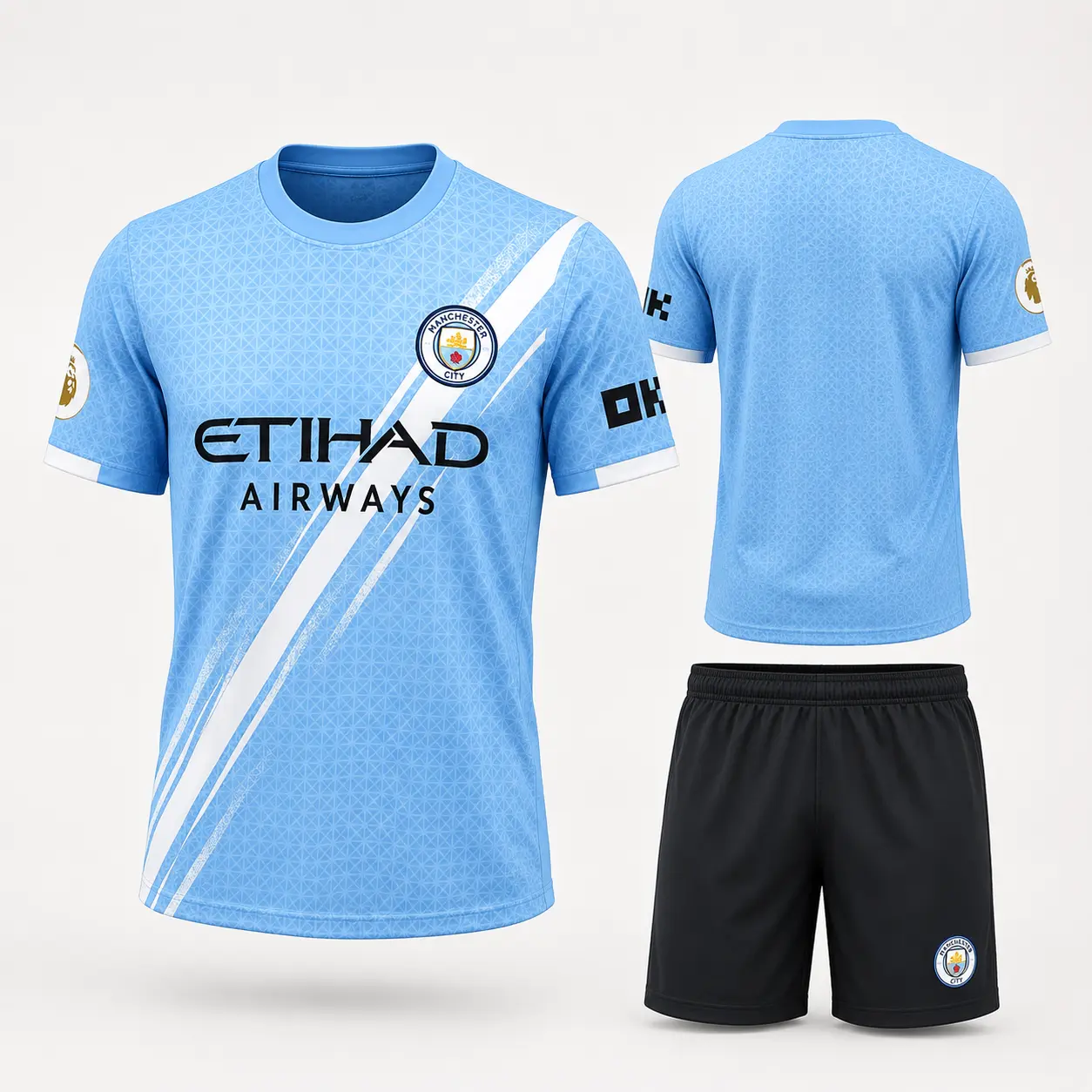 (CHOOSE NUMBERS AND NAME IN NOTE )Dynamic Stripe Football Jersey Set – Lightweight Sports Shirt and Matching Shorts