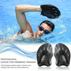 1 Pair Silicone Swimming Hand Paddles, Swimming Training Paddles, Swimming Training Equipment for Adults & Teens, Swimming Accessories, Swimming Pads
