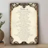 Vintage Spanish Psalm 91 Durable Eco-Friendly Aluminum Wall Sign - 8x12in Ornate Bible Verse Hanging Plaque, Outdoor-Ready Home Decor Decoration for Balcony, Fence/Door/Gate Hang, Wardrobe Home Supplies