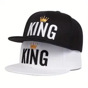 Unisex Letter KING Crown Embroidered Hip Hop Hat Outdoor Sport Adjustable Sunscreen Leisure Hat Spring Autumn Travel Tourism Beach Vacation