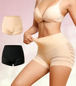 Women’s High-Waisted Tummy Control Cotton Fabric Leggings Boyshort Shaper - No Rolling, No Show, Minimalist Day Shapewear for All Seasons