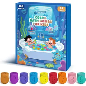 Furniture daily necessities Bath Bombs for Kids, Boys Girls Mothers Day Gifts for Kids, 180 Mini Color Tablets in 9 Bright Colors for Creative Bathtub Art Bath Toys Fun Colorful Bath Scientific Experiment for Boys Girls 3-12