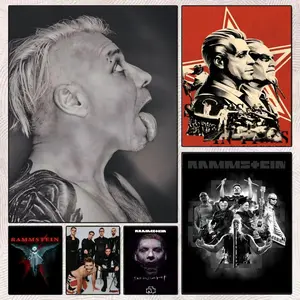Metallica Cool band the R-rammstein Poster Gift with prints Home bedroom living room decoration promotion and display suitable for bedroom bar parlor home decor gift fade-Resistant, Non-sticky, vibrant Wall print poster
