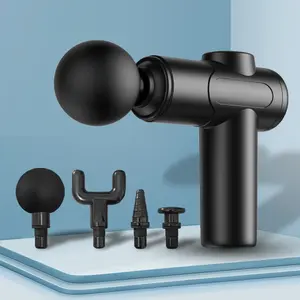 Mini Massage Tool, 1 Box Handheld Muscle Massager with 4 Replaceable Massage Heads, High-frequency Vibration Deep Muscle Relaxation Electric Massager