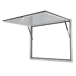 GARVEE Concession Window with Awning, 53"W x 33"H, Double-Point Fork Lock, Aluminum Frame, Hydraulic Lift Struts, Food Truck/Trailer