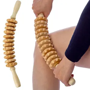 "Wooden Wonder Roller: Say Goodbye to Cellulite and Hello to Smoother Curves – Your Body's New Best Friend for Lymphatic Shenanigans and Pain Relief (Curvy But Not Shy!)"