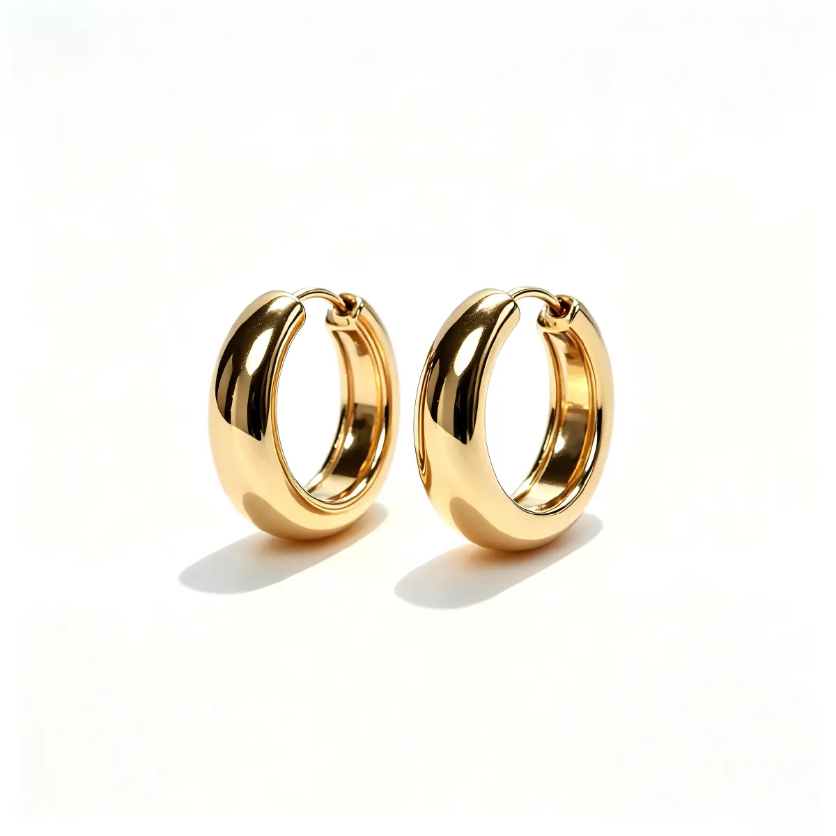 Women's Fashion Simple Dainty Small Hoop Earrings, Zinc Alloy Gold-Plated Chunky Huggie Circle Earrings, All-Match Daily Wear Costume Jewelry