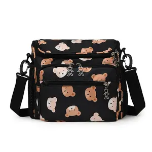 Single Shoulder Crossbody Parent Bag, Casual Baby Diaper Bag with Multiple Pockets, Large Capacity Milk Bottle Storage, Travel Infant Essentials, Multifunctional Diaper Bag