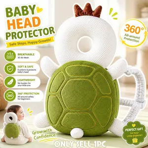 1pc Turtle Anti-Collision Backpack, Outdoor and Home Educational Protective Gear, Cute Turtle Backpack with Cross Strap, Breathable Summer Anti-Fall Pad for Early Education Materials for Walking Practice