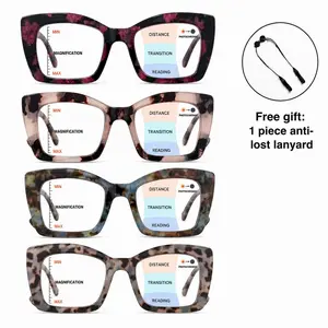 HD Progressive Reading Glasses, Blue Light Blocking Readers, UV Protection Multifocal Eyeglasses, Lightweight Work Travel Glasses