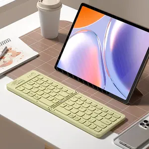 MOFii Foldable Bluetooth Keyboard, Foldable Design, Beige with Fun Character Patterns, Rechargeable Portable Travel Keyboard, US QWERTY Layout