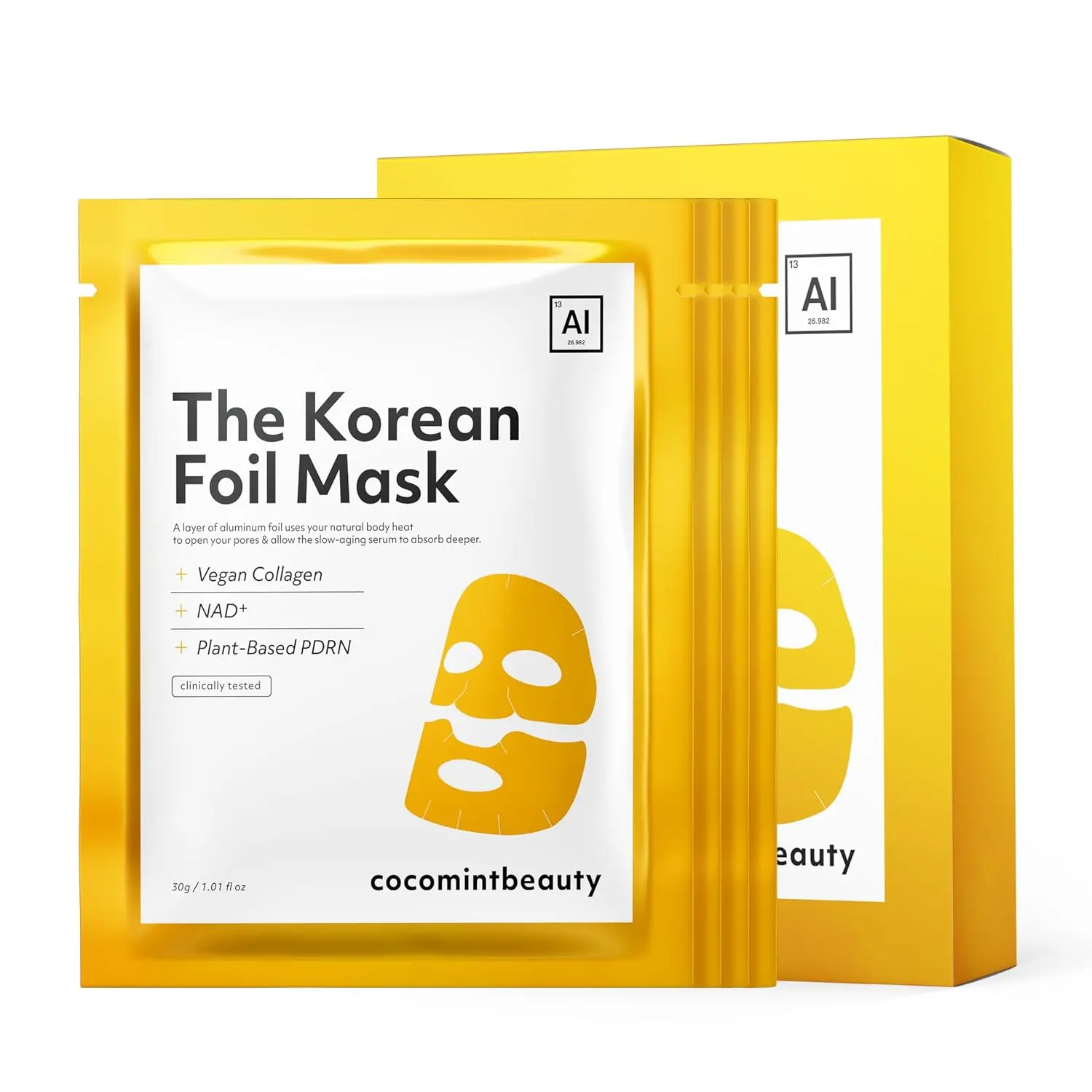 cocomintbeauty - La Mascarilla de Lamina Coreana | MASCARILLA DE LÁMINA ISOTÉRMICA QUE POTENCIA LA ABSORCIÓN DEL SÉRUM ANTIEDAD, EL COLÁGENO, NAD+, PDRN, HIDRATANTE Y REPARADORA