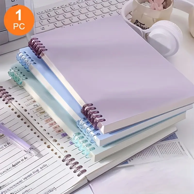 B5 Ring-Bound Notebook, 60 Pages, 360 Degree Foldable, Thick Paper, Study Notebook, Ideal for School, Office, Business, Learning, Home Activities, Note Taking Notebook, Notebook For Work
