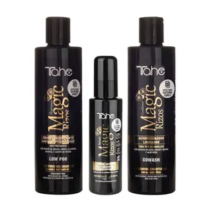 Tahe Magic Rizos Small Kit - Low Poo Shampoo 300ml + Cowash Conditioner 300ml + Hair Serum 100ml, Suitable for the Curly Method