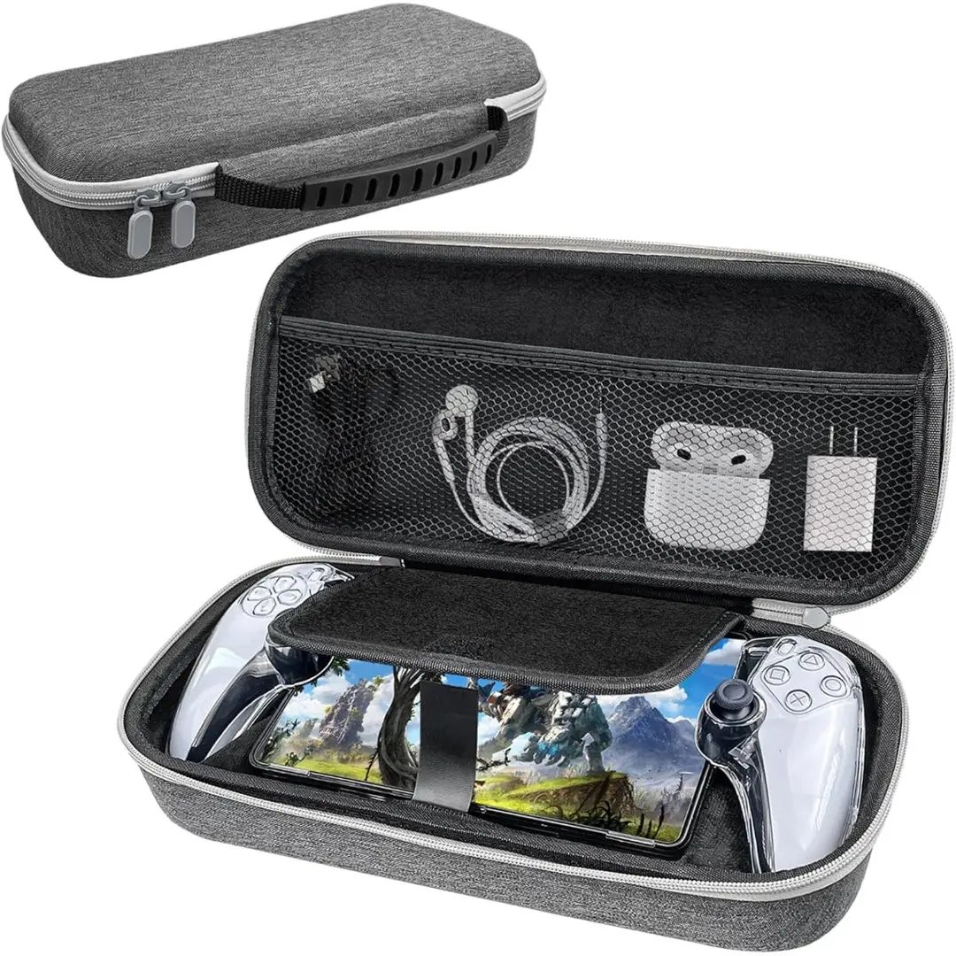 Hard Shell Protective Case for PS5 Accessories, Shockproof Portable Travel Storage Bag, Durable Pouch with Inner Compartment, Compatible with PS5 Console/DualSense Controller/Charging Station (Indoor & Outdoor Use)