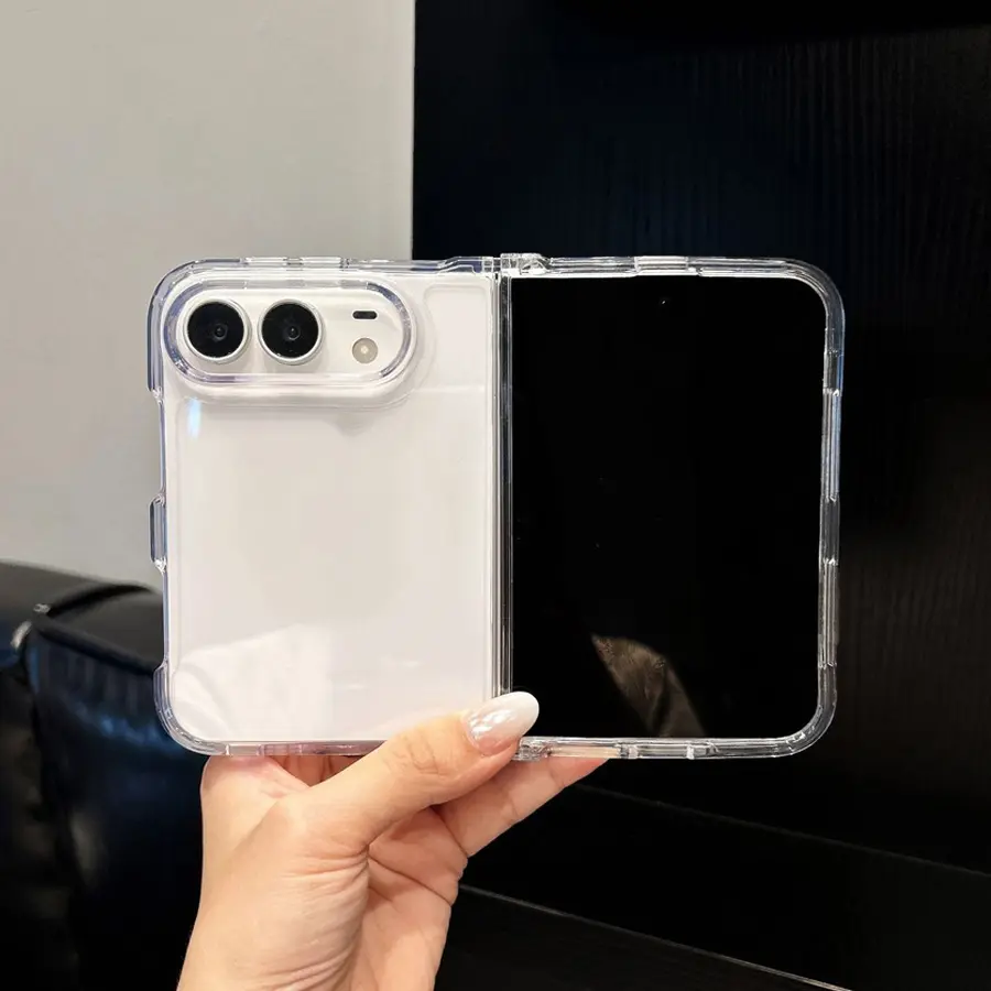 Acrylic-TPU Phone Case for iPhone Duo 18 Fold, New Ultra-Minimalist High-Transparency Protective Anti-Drop Mobile Phone Cover