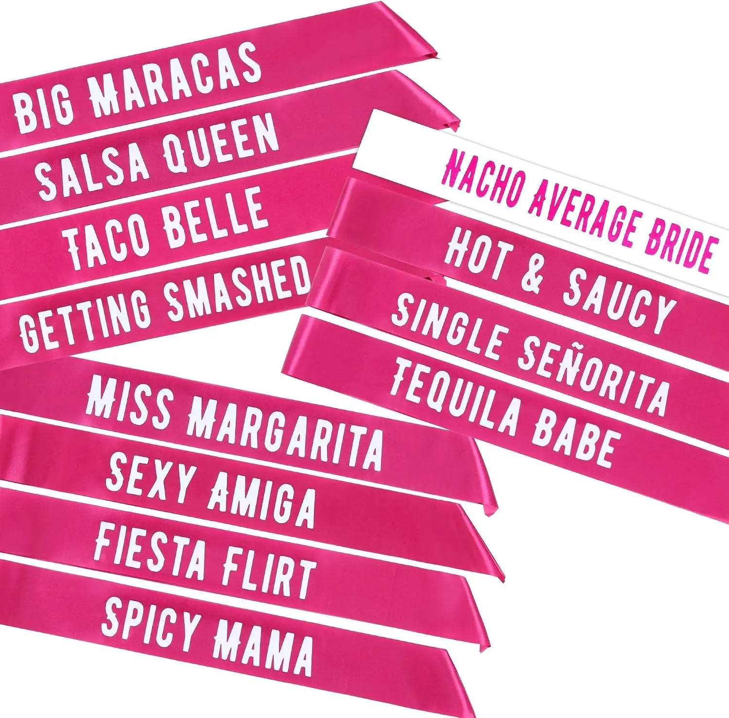 Final Fiesta Bachelorette Sashes | 12 Pack | 1 Bride to be Sash and 11 Bride Tribe Sashes with Fun Final Fiesta Phrases