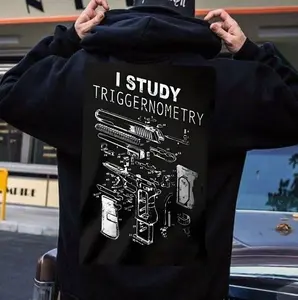 I Study Triggernometry Hoodie , I Study Triggernometry Graphic,  Funny Gun Lover, Tactical Hoodie for Men