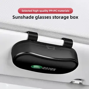 Car Glasses Box Portable Car Sunglasses Holder Car Driving Glasses Holder Eyeglass Case Sun Visor Multifunctional Storage Box For Land Rover Range Rover Evoque Velar Defender Discovery Freelander Land Cruiser