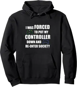 Funny Gaming Novelty Gift For Gamers Geeks Nerds & Weebs Pullover Hoodie