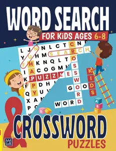 Word Search For Kids Ages 6-8: 100 Fun Crossword & Word Search Pages For Kids, Paperback