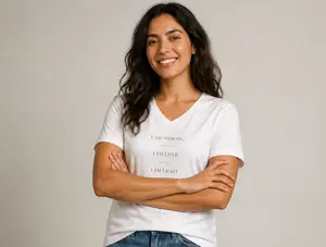 I am Light Short Sleeve V-Neck Tee