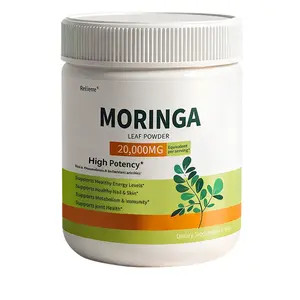 Pure Moringa Leaf Powder Single Origin for Energy, Metabolism & Immune Support, 250g, 2000mg Caps