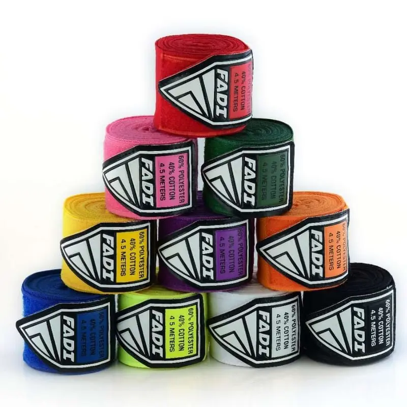 FADI SPORTS Semi-Elastic Polycotton Mexican Handwraps for Boxing & Martial Arts, 3 & 4.5 Core, Boxing Equipment for Glove Compatibility, Wrist & Knuckle Support