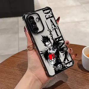 Japanese Anime Death Note Phone Case Suitable for Galaxy S25 S24 S23 S22 S21 FE Ultra Plus 4G 5G iPhone 17 Air 16 15 14 13 12 11 Pro Max Plus  Shockproof Transparent Soft Back Cover