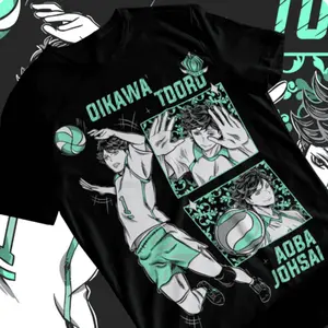 Haikyuu Anime T-shirt & Sweatshirt, Toru Oikawa Aoba Johsai Graphic Tee, Vintage Oversized Unisex Streetwear, Manga Gifts for Him Her