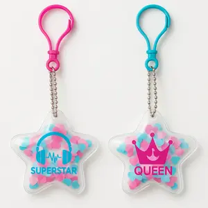 Internet Famous Puffy Vinyl Keychains - "Superstar" & "Queen" 2-Pack