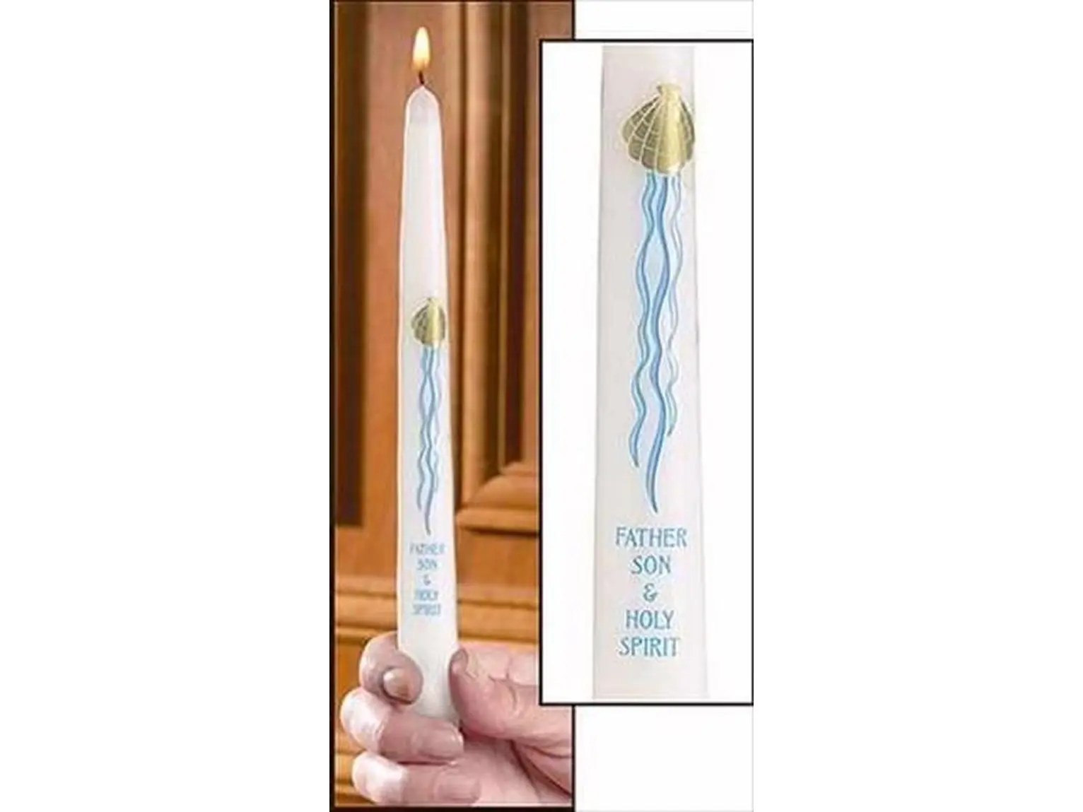 Will & Baumer 64722 Candle Baptismal Three In One 0.87 x 10