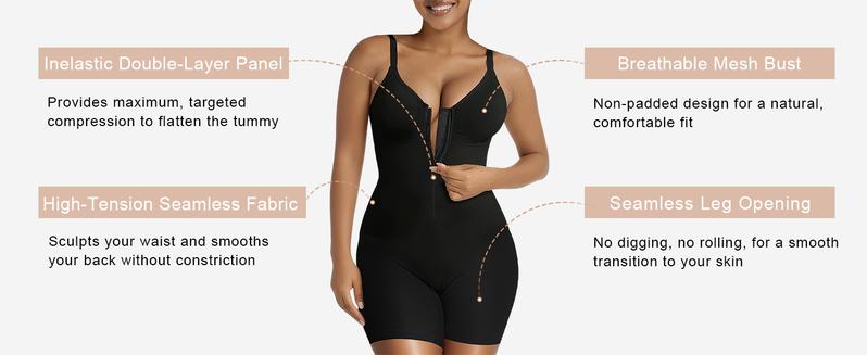 SHAPERX Shapewear for Women Tummy Control Bodysuits Zip-Up Comfort Ultra Stretch Fabric Customizable Fit Breathable Mesh Design Comfortable Fit SHAPERX Shapewear for Women Tummy Control Bodysuits Zip-Up Comfort Ultra Stretch Fabric Customizable Fit Breathable Mesh Design Comfortable Fit