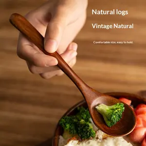 Japanese Magnolia Small Spoon – Durable, Eco-Friendly Long Wooden Spoon for Cooking, Baking, and Serving