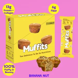 Banana Nut Muffits : 6 Pack Banana Nut Protein Mini Muffins