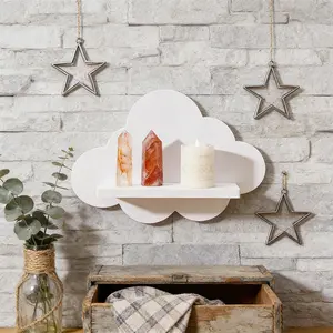 Simple Cloud Wall Mounted Storage Rack, DIY Assembly Floating Shelves, Living Room Display Stand, Small Item Organizer, Wall Organizer Shelf, Wall Mount Design