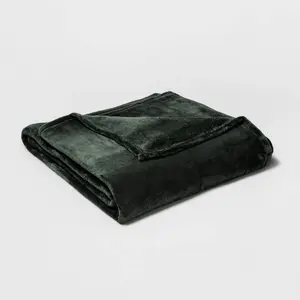 Threshold Microplush Throw Blanket Oversized 92x90 Midweight Post-Consumer Threshold Microplush Throw Blanket Oversized 92x90 Midweight Post-Consumer