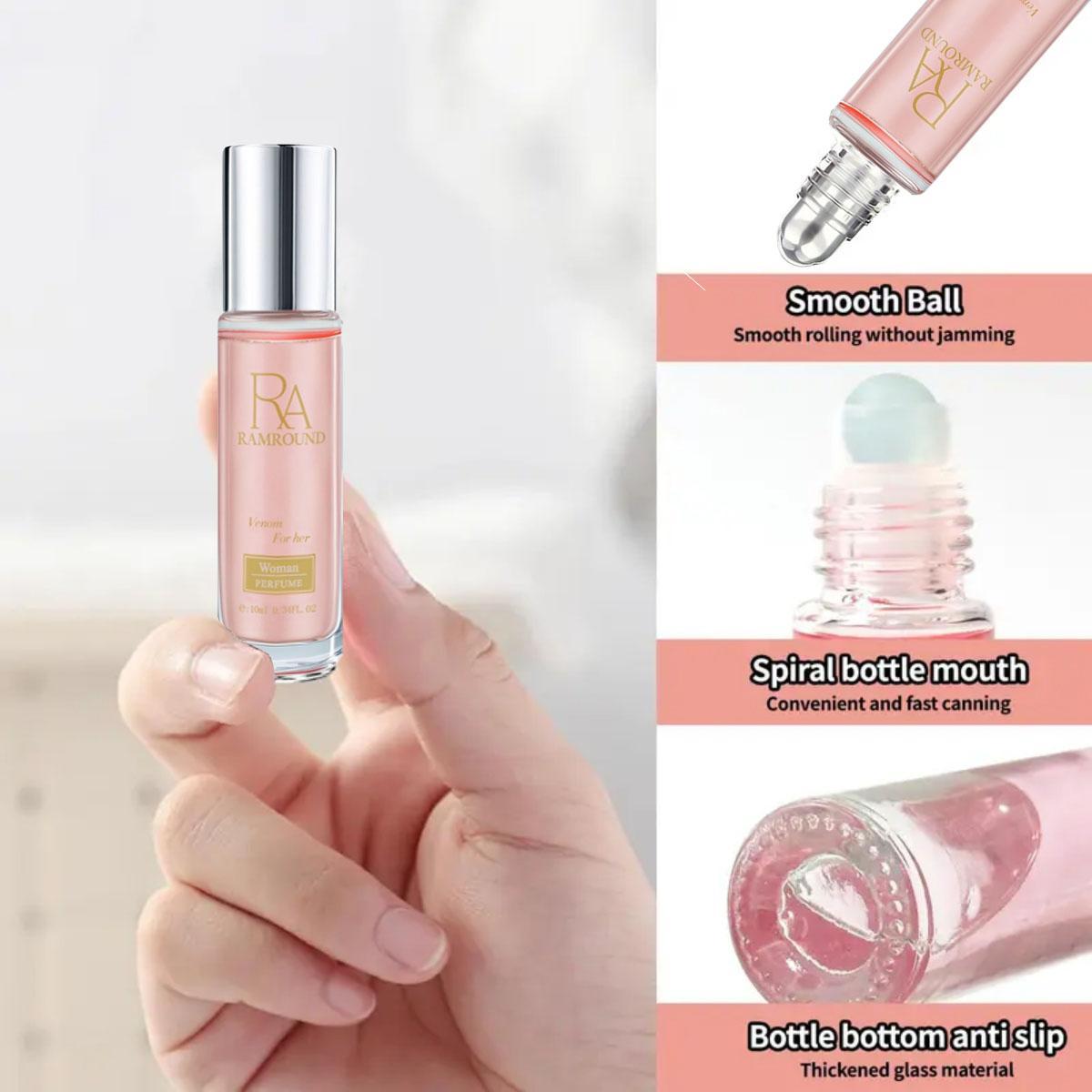 Unisex Pheromone Rollerball Perfume 10ml, Long Lasting Seductive Fragrance, Clean Skin-Safe Formula, 8-Hour Mood Boosting Scent, Portable Roll-On Oil for Dating, Travel, Daily Confidence & Romantic Moments