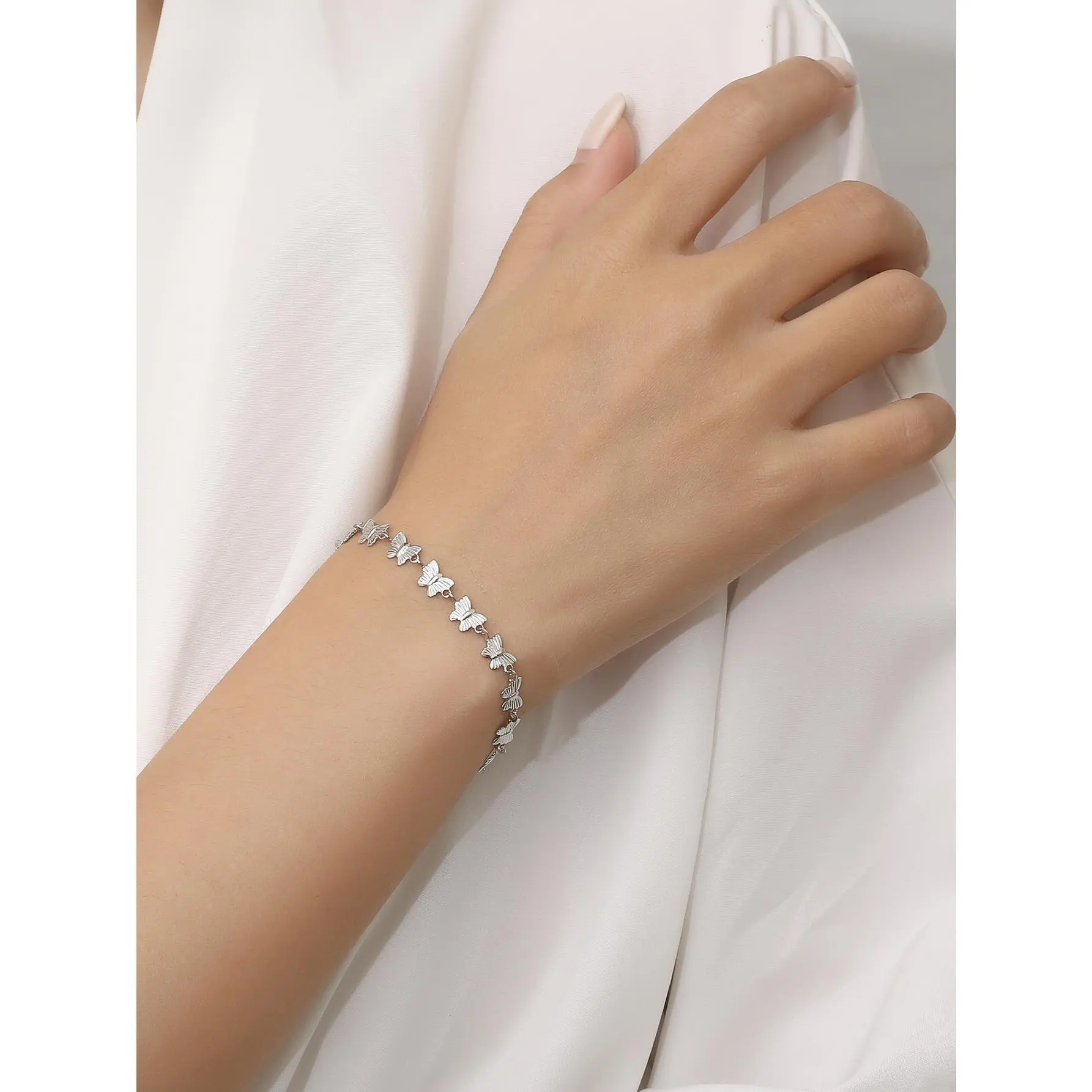 Women's Fairycore Butterfly Bracelet | Niche Design Forest Style Thin Chain Hand Jewelry