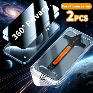 2PCS 360° Privacy Screen Protector for iPhone Series，Up, Down, Left, Right Privacy，[Four sided privacy protection]  9H Scratch Resistance，dustproof earpiece, Easy Installation