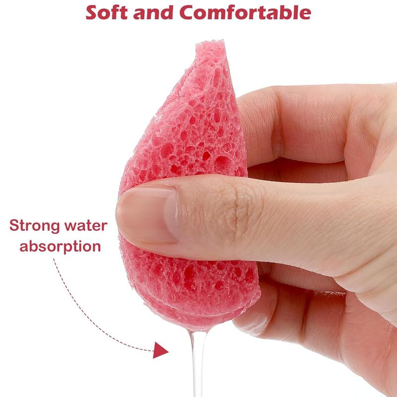 LMMAKE Natural Facial Cleansing Sponges 20pcs Heart-Shaped Puffs for Makeup Removal & Gentle Exfoliation Chemical-Free 100% Natural Material for Sensitive Skin Care Perfect for Travel Daily SPA Rituals & Eco-Conscious Beauty Regimens