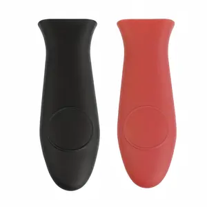 Silicone Material Hot Handle Gloves, Heatproof Gloves, 2 Counts Anti Scald Pad for Cast Iron Frying Pan, Kitchenware Handle Cover Cooking Accessories for Heat-resistant, Anti Scald & Grip