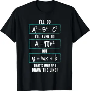 Humorous Math Equation T-Shirt Casual Short Sleeve Cotton Tee